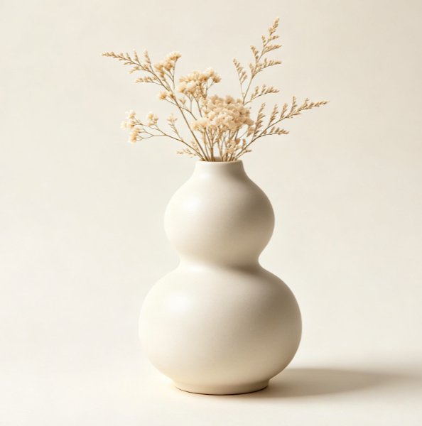 Gourd shaped ceramic vase
